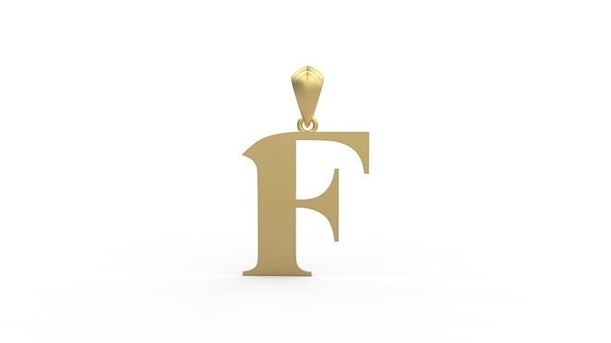Initial Letters Pendant Amboqia Boriango F 3D print model