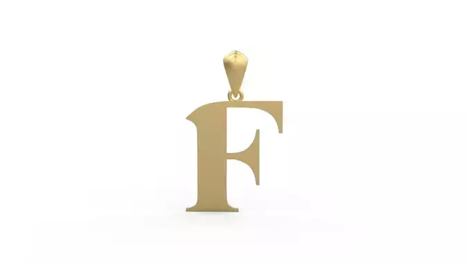 Initial Letters Pendant Amboqia Boriango F