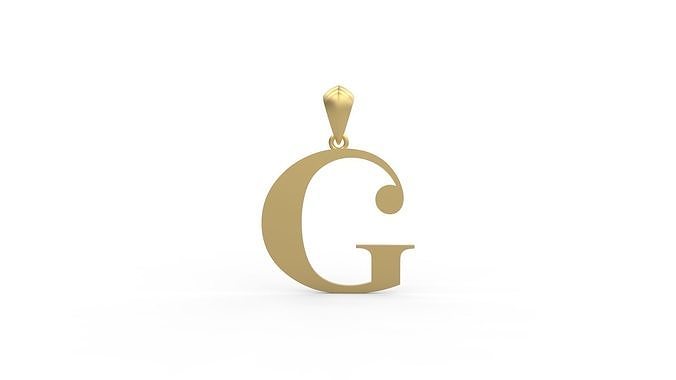 Initial Letters Pendant Amboqia Boriango G 3D print model