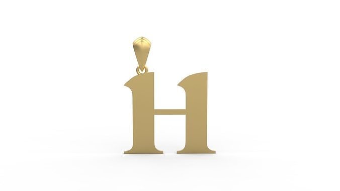 Initial Letters Pendant Amboqia Boriango H 3D print model