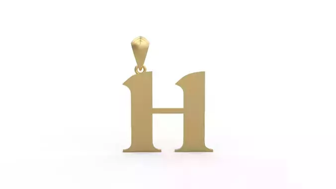 Initial Letters Pendant Amboqia Boriango H