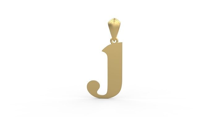 Initial Letters Pendant Amboqia Boriango J 3D print model