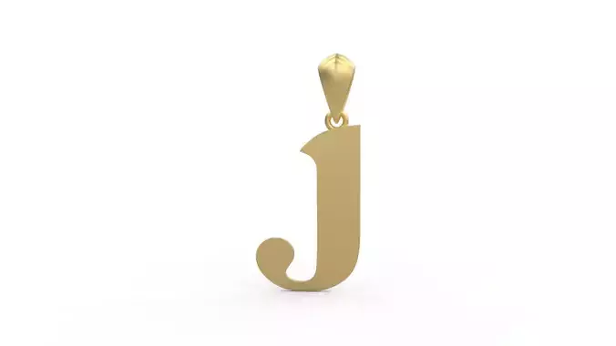 Initial Letters Pendant Amboqia Boriango J
