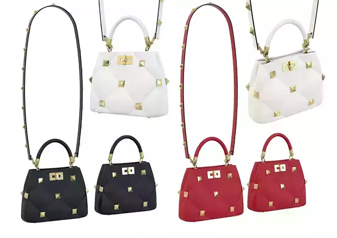 Valentino Roman Stud The Handle Bag Low-poly 3D model