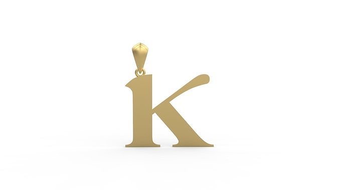 Initial Letters Pendant Amboqia Boriango K 3D print model