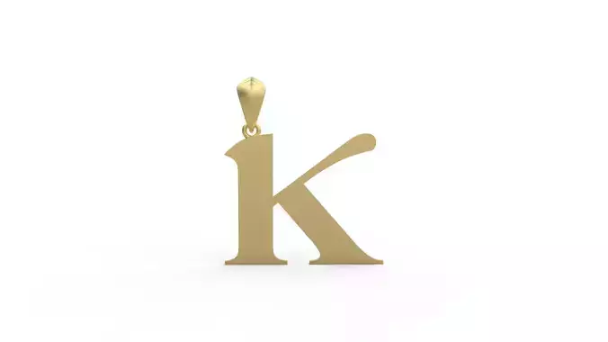 Initial Letters Pendant Amboqia Boriango K 3D print model