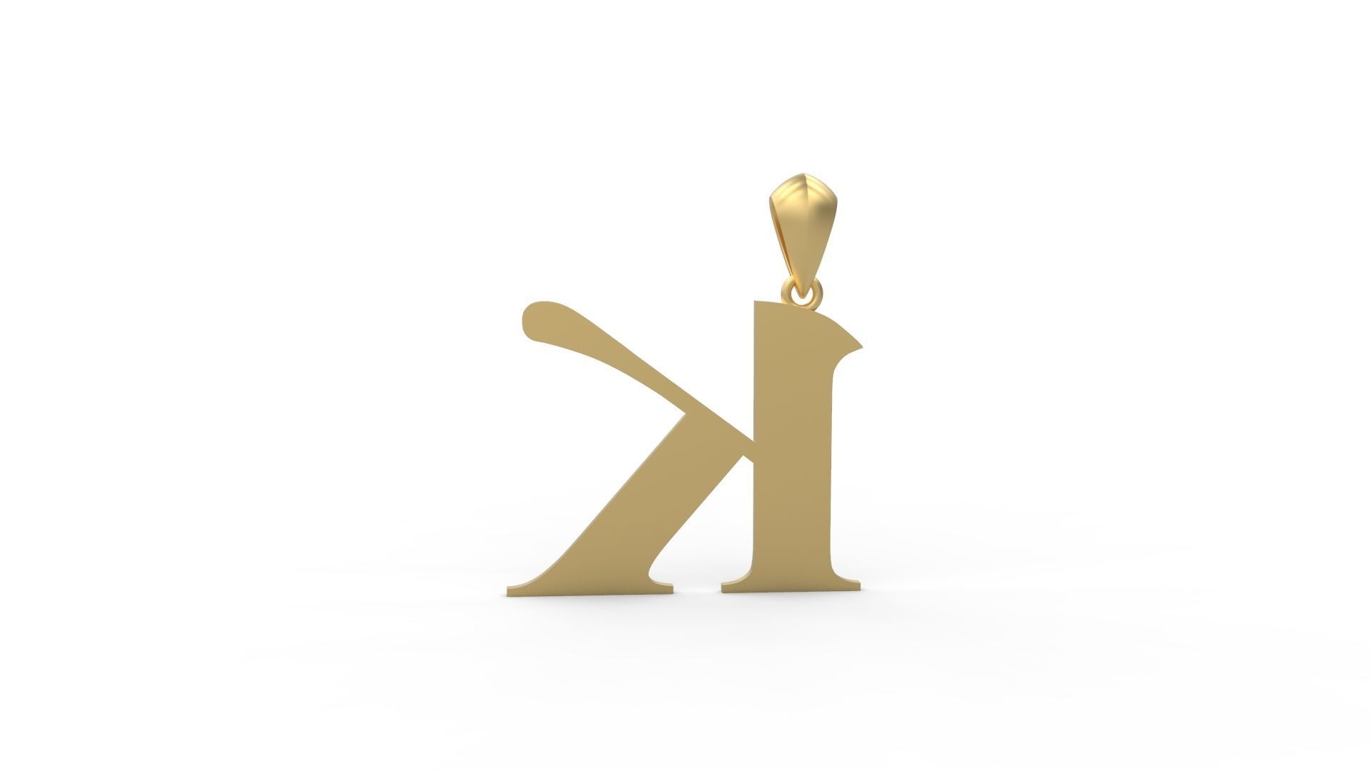 Initial Letters Pendant Amboqia Boriango K 3D print model_4