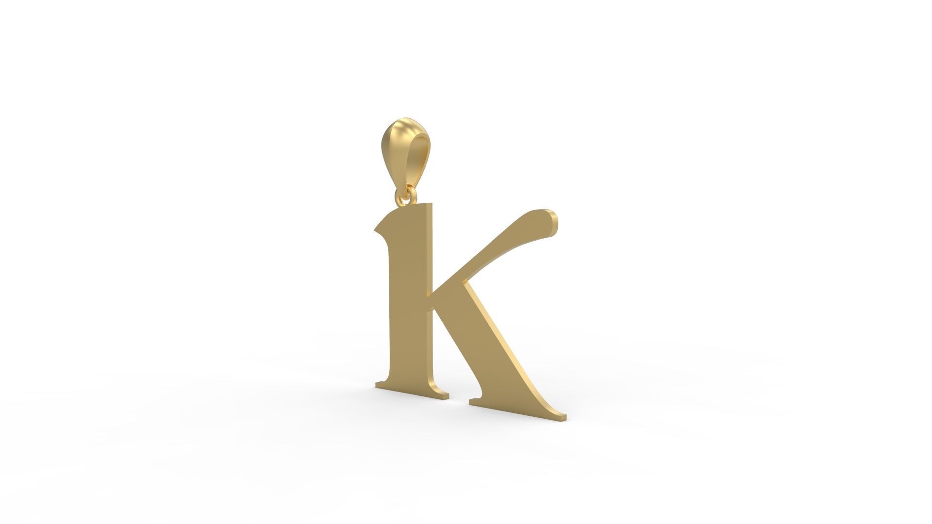 Initial Letters Pendant Amboqia Boriango K 3D print model_1