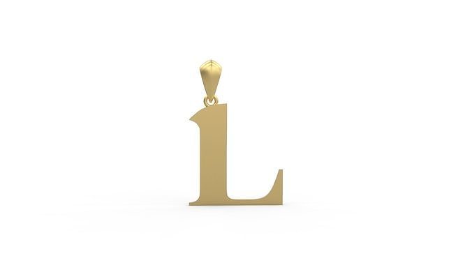 Initial Letters Pendant Amboqia Boriango L 3D print model
