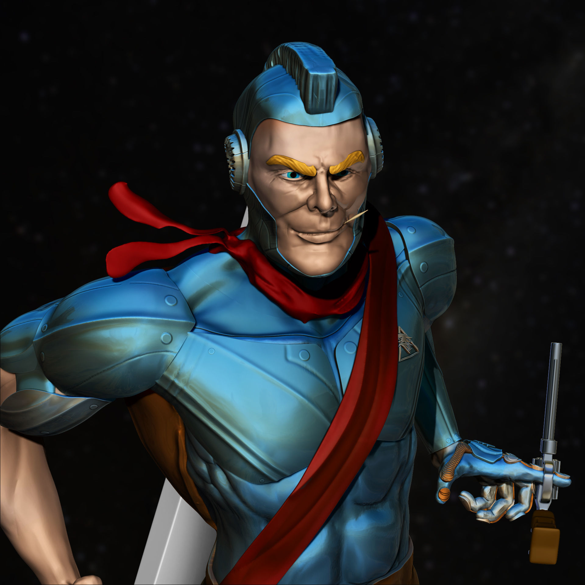 Bluegrass from Silverhawks fanart 3D print model_5