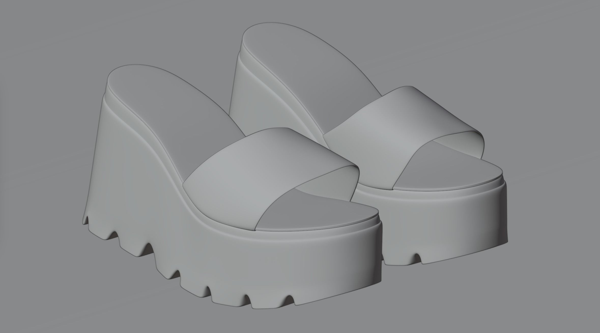 Women sandals 3D model_1