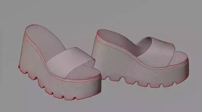 Women sandals 3D model