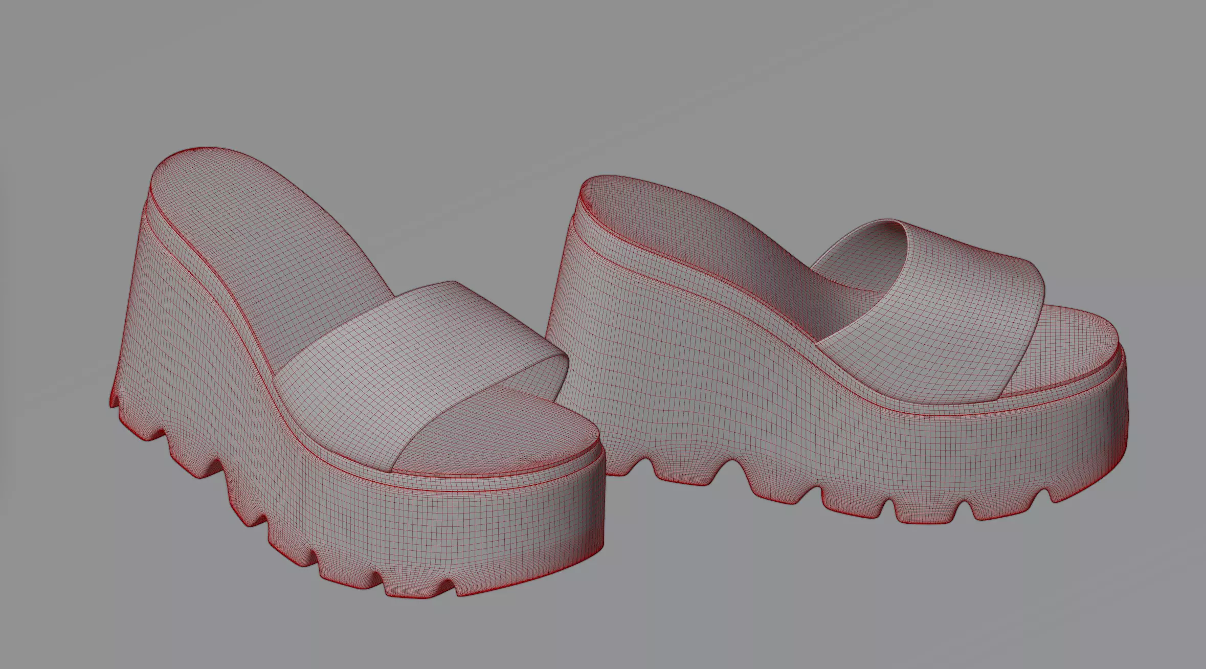 Women sandals 3D model_0