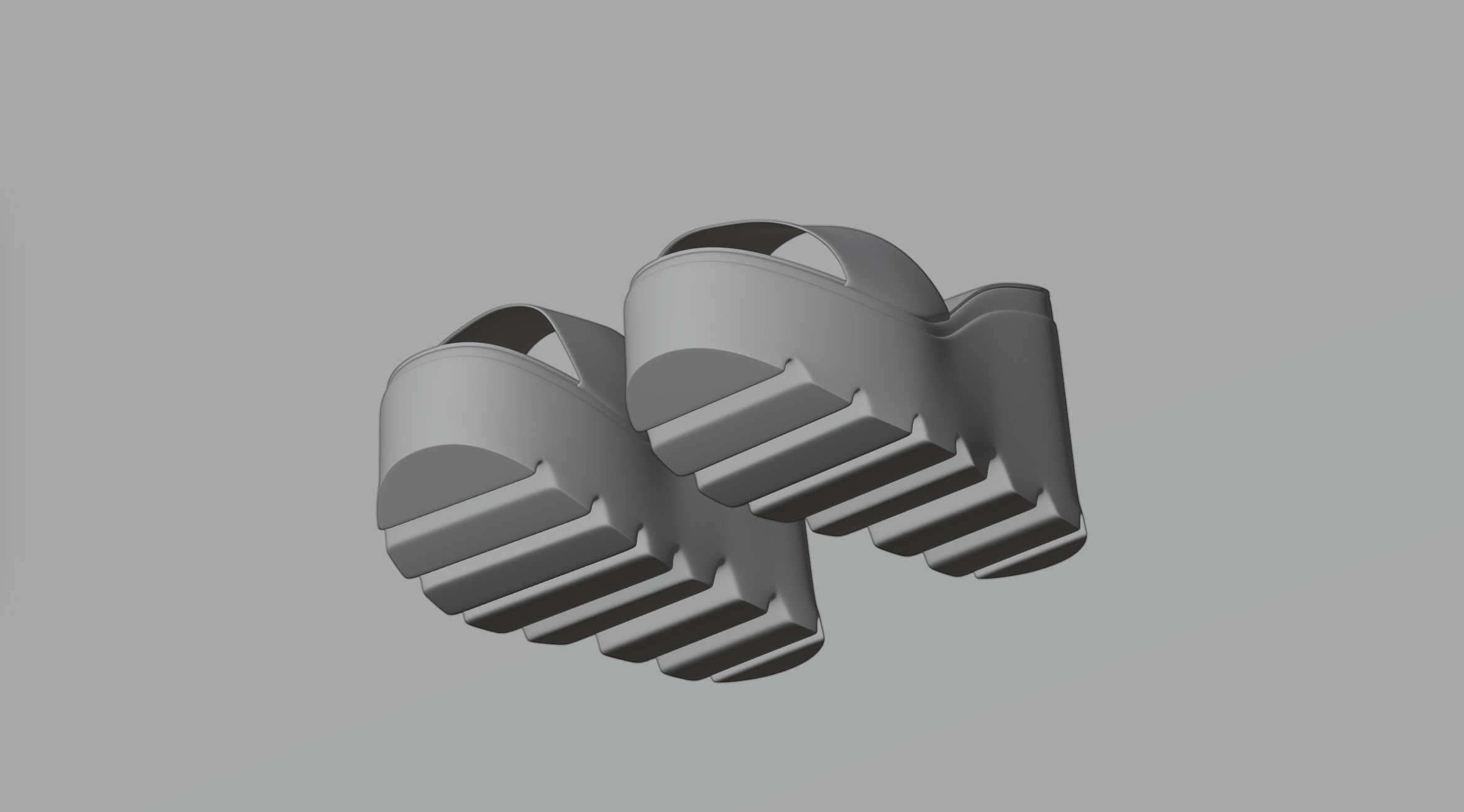 Women sandals 3D model_4