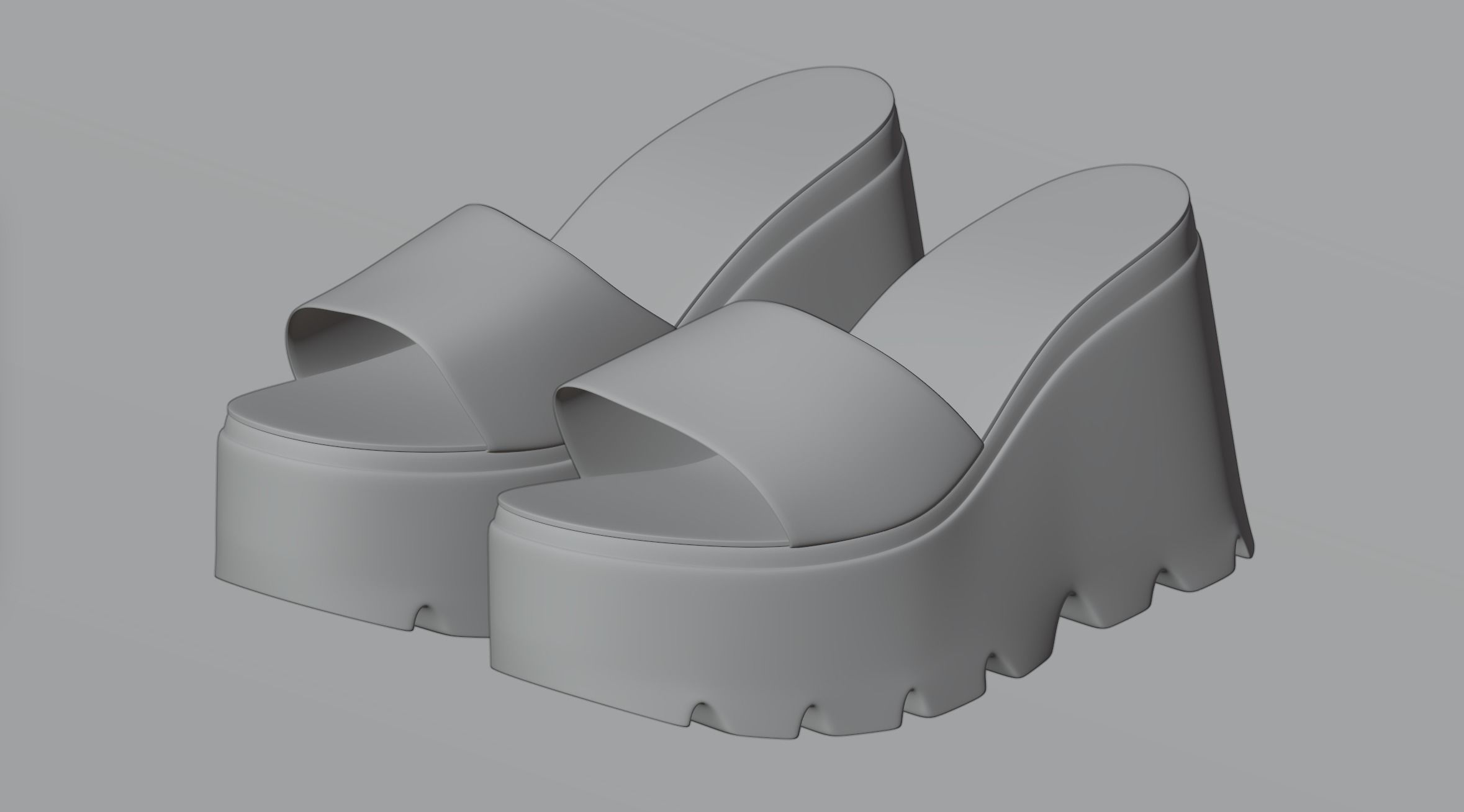 Women sandals 3D model_2