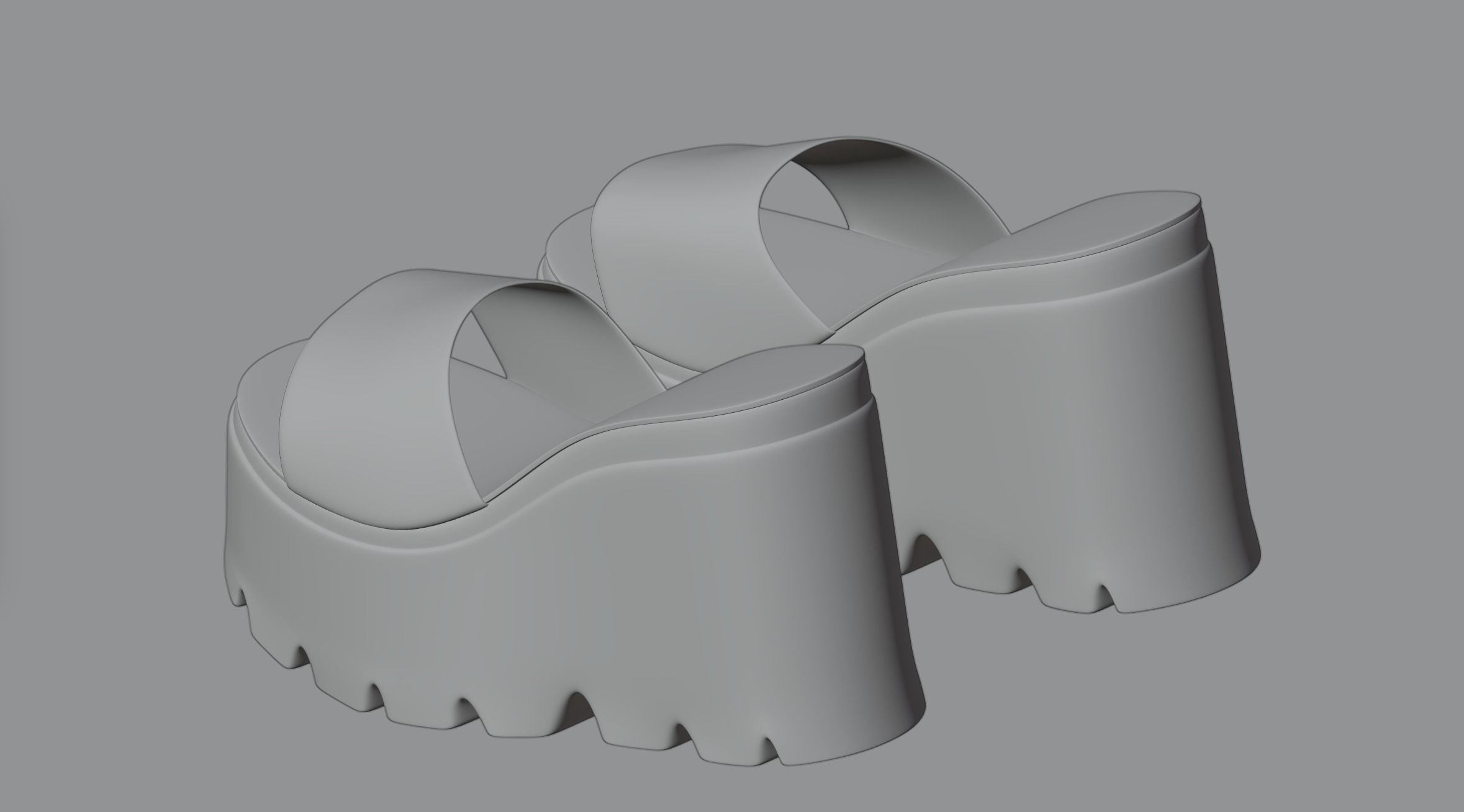 Women sandals 3D model_3