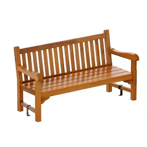 Wooden garden bench park bench