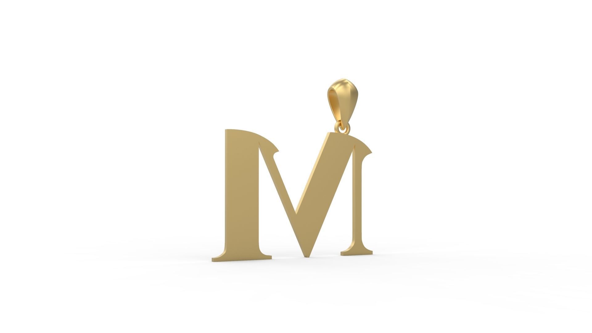 Initial Letters Pendant Amboqia Boriango M 3D print model_3