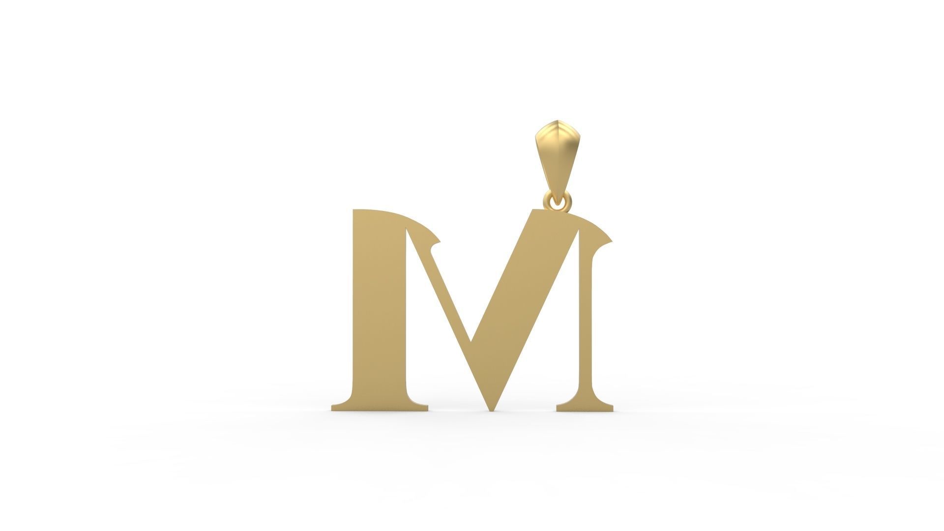 Initial Letters Pendant Amboqia Boriango M 3D print model_4