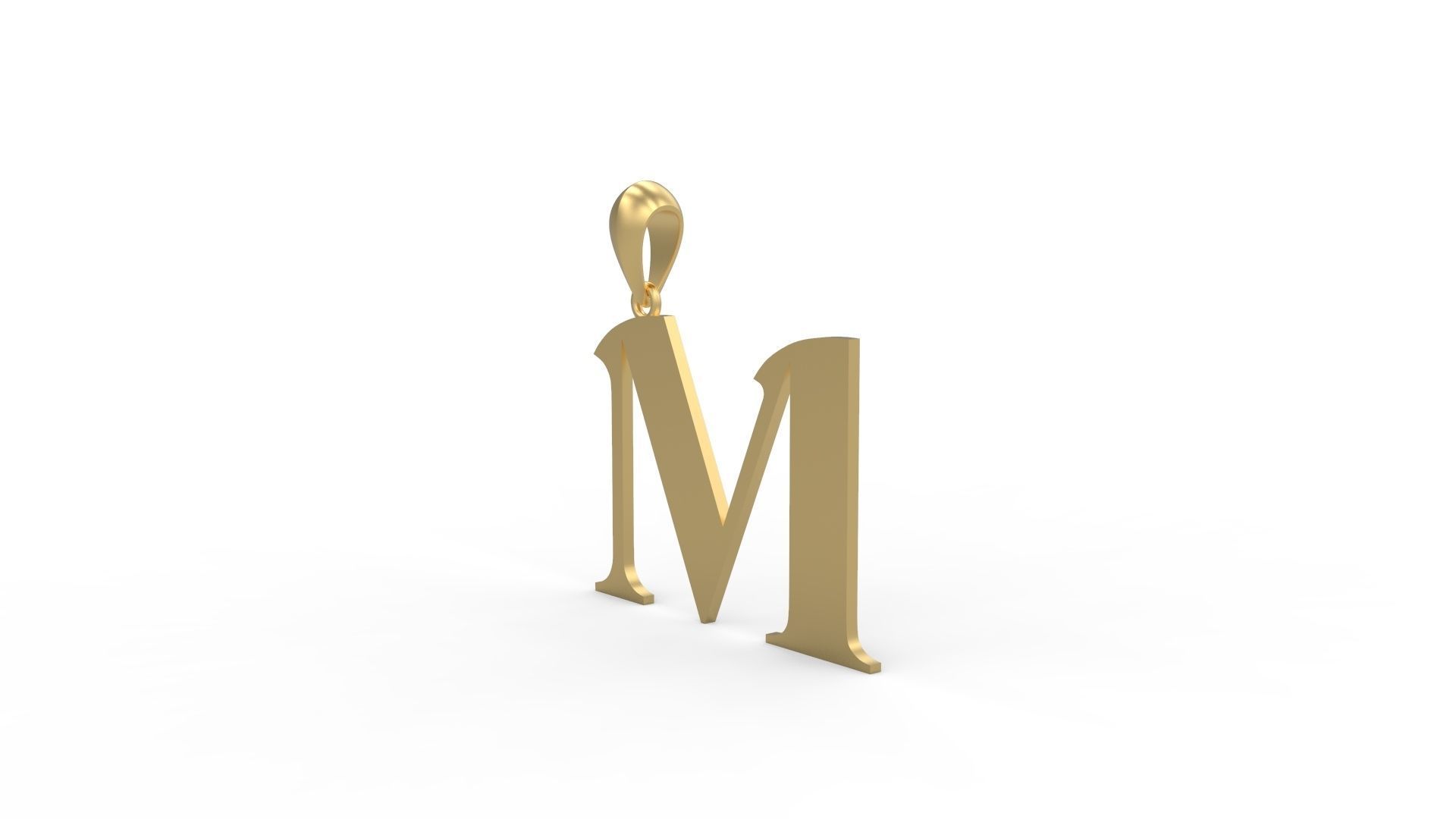 Initial Letters Pendant Amboqia Boriango M 3D print model_1