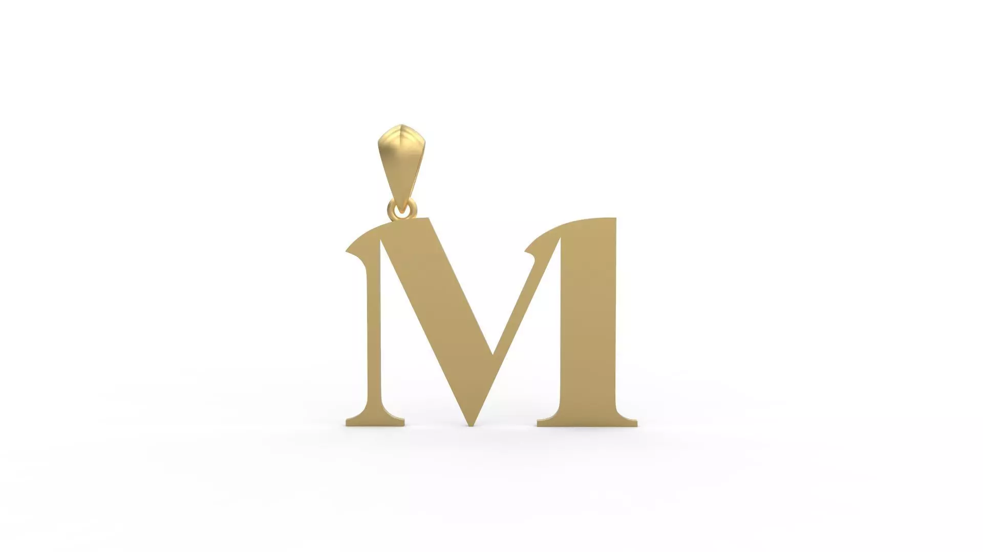 Initial Letters Pendant Amboqia Boriango M 3D print model_0