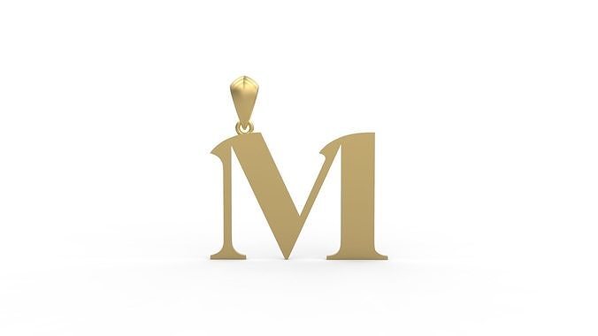 Initial Letters Pendant Amboqia Boriango M 3D print model