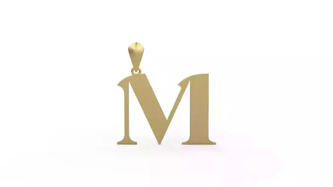 Initial Letters Pendant Amboqia Boriango M