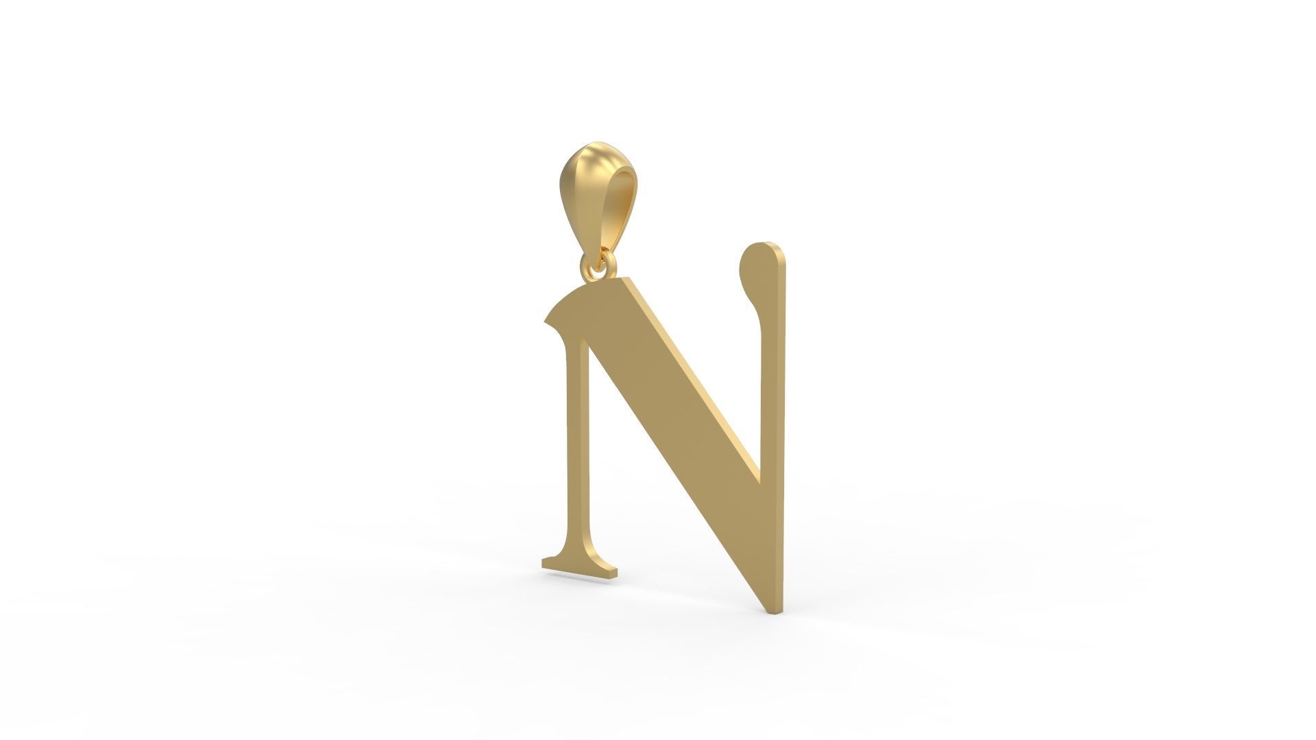 Initial Letters Pendant Amboqia Boriango N 3D print model_1