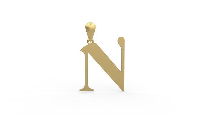 Initial Letters Pendant Amboqia Boriango N 3D print model