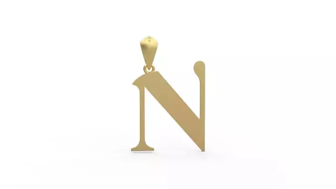Initial Letters Pendant Amboqia Boriango N 3D print model