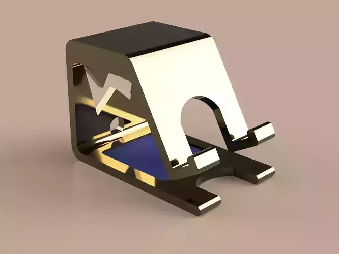 Glorious Phone Holder - Precious Metal 3D print model