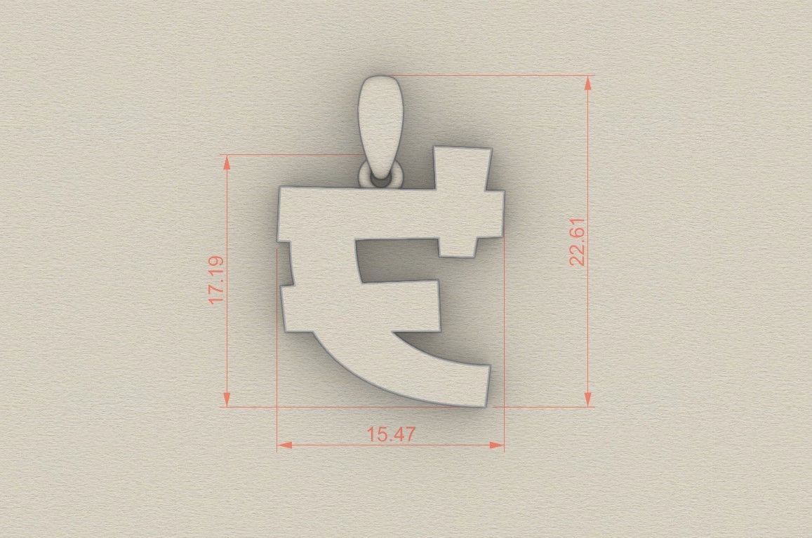 Model 659 E Saiko Initial Japon Letter 3D print model_6