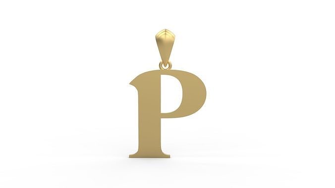 Initial Letters Pendant Amboqia Boriango P 3D print model