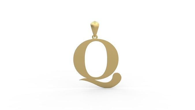 Initial Letters Pendant Amboqia Boriango Q 3D print model