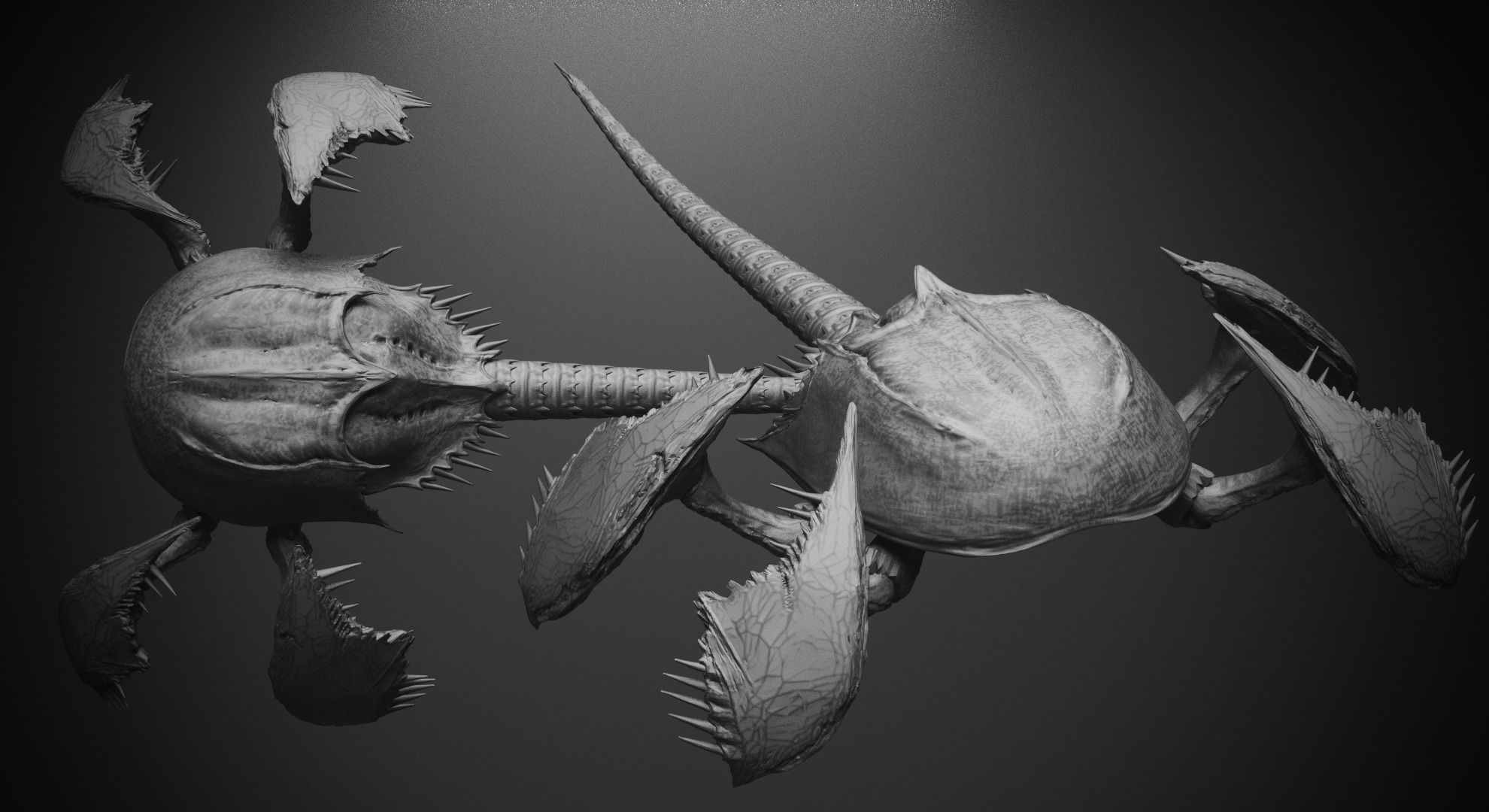 CRAWLERS - 33 Creeping Beasts Curve Brush and OBJs 3D model_37