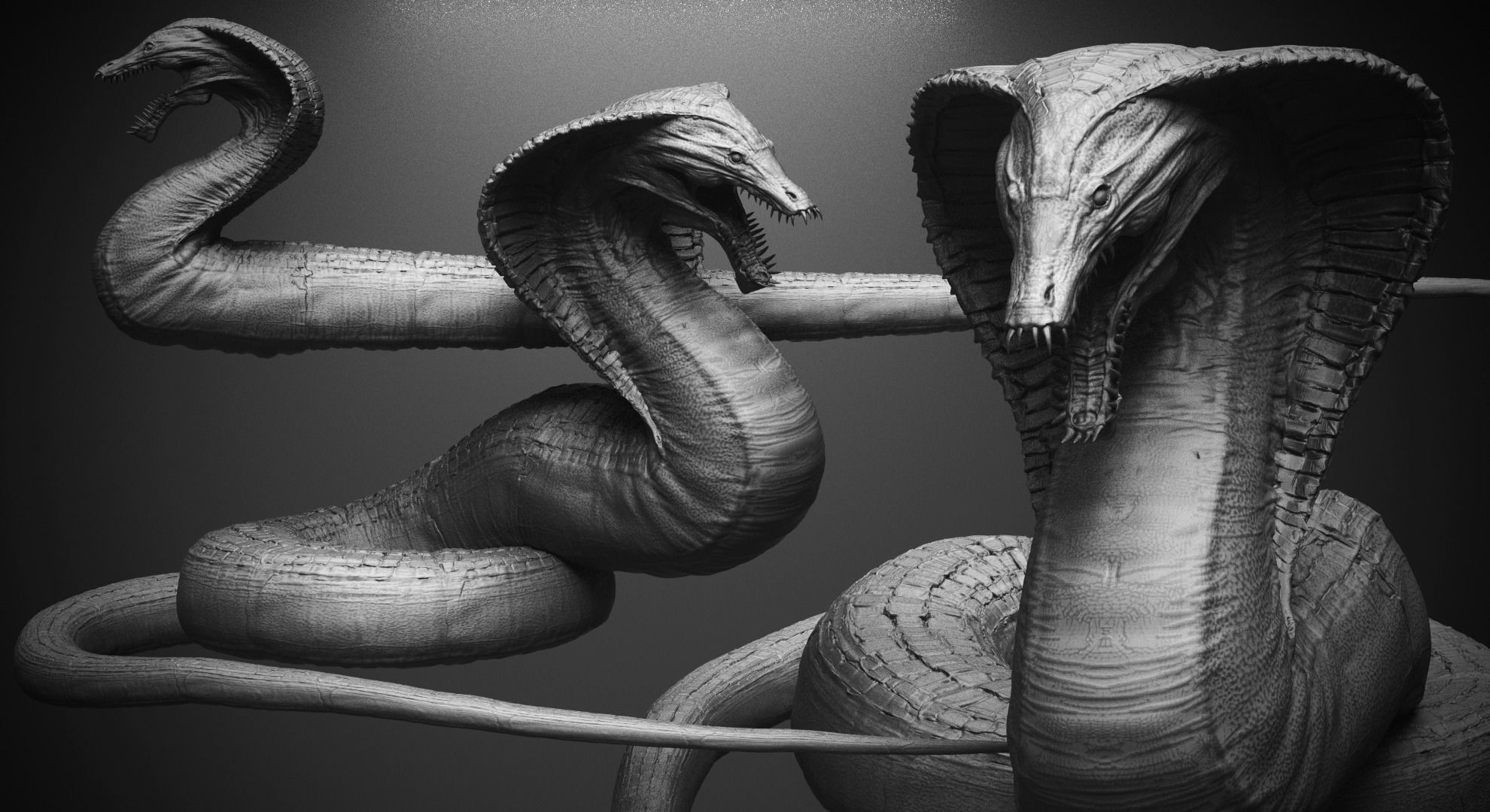 CRAWLERS - 33 Creeping Beasts Curve Brush and OBJs 3D model_9