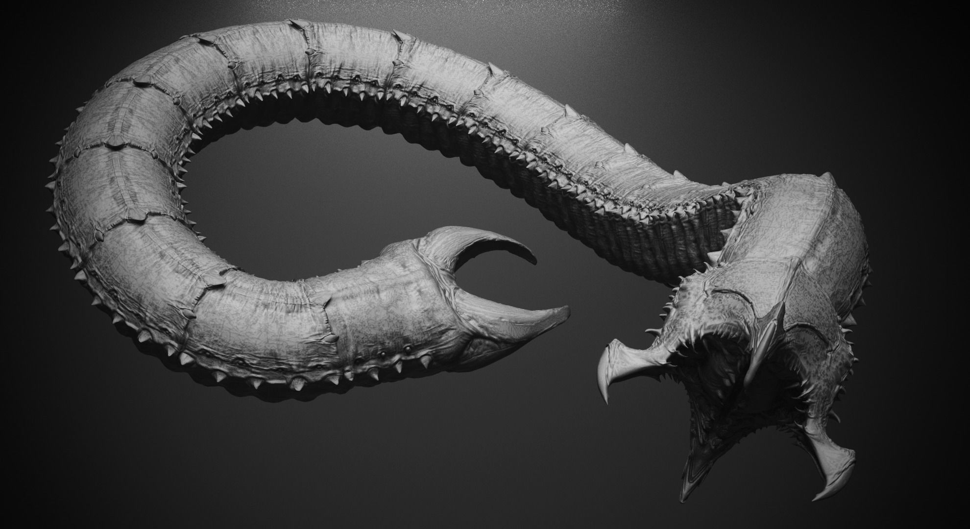 CRAWLERS - 33 Creeping Beasts Curve Brush and OBJs 3D model_4