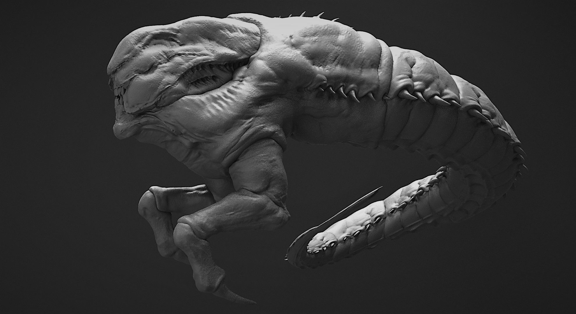 CRAWLERS - 33 Creeping Beasts Curve Brush and OBJs 3D model_14