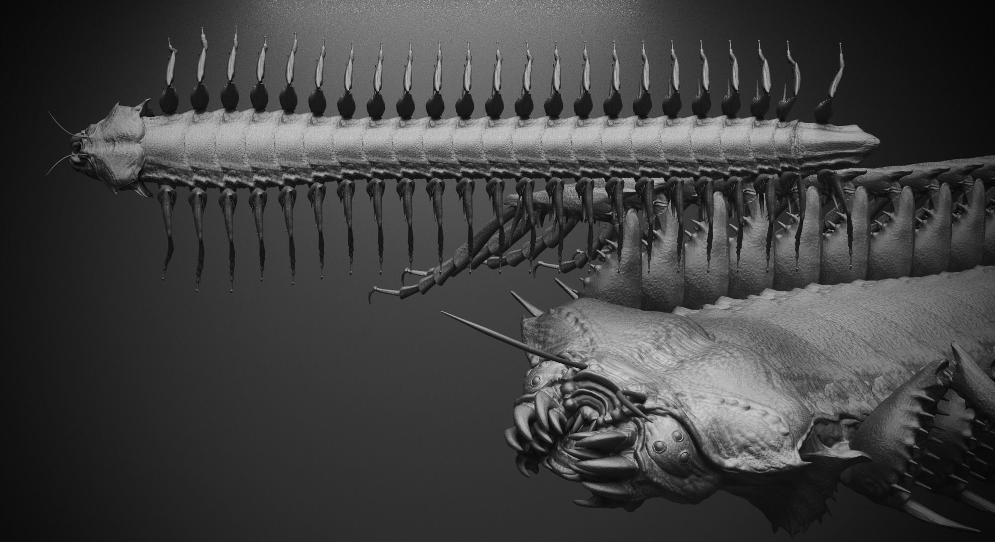 CRAWLERS - 33 Creeping Beasts Curve Brush and OBJs 3D model_42