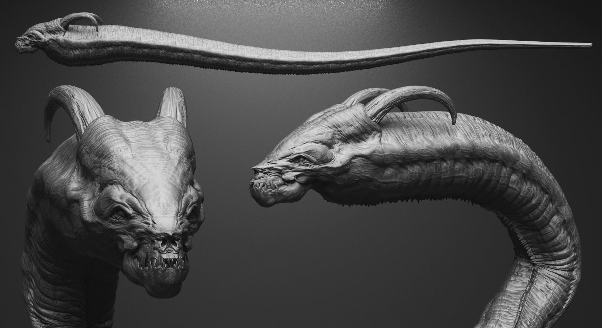 CRAWLERS - 33 Creeping Beasts Curve Brush and OBJs 3D model_28