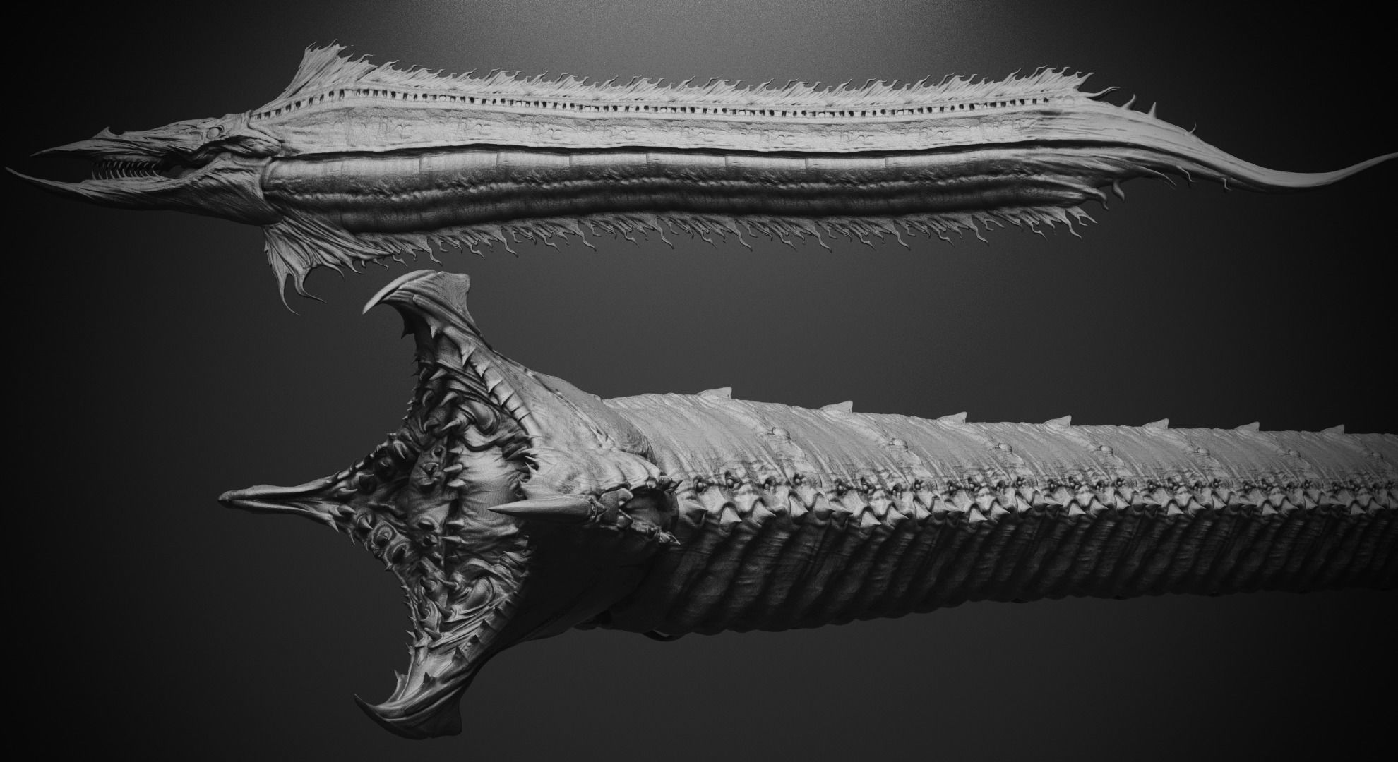 CRAWLERS - 33 Creeping Beasts Curve Brush and OBJs 3D model_5