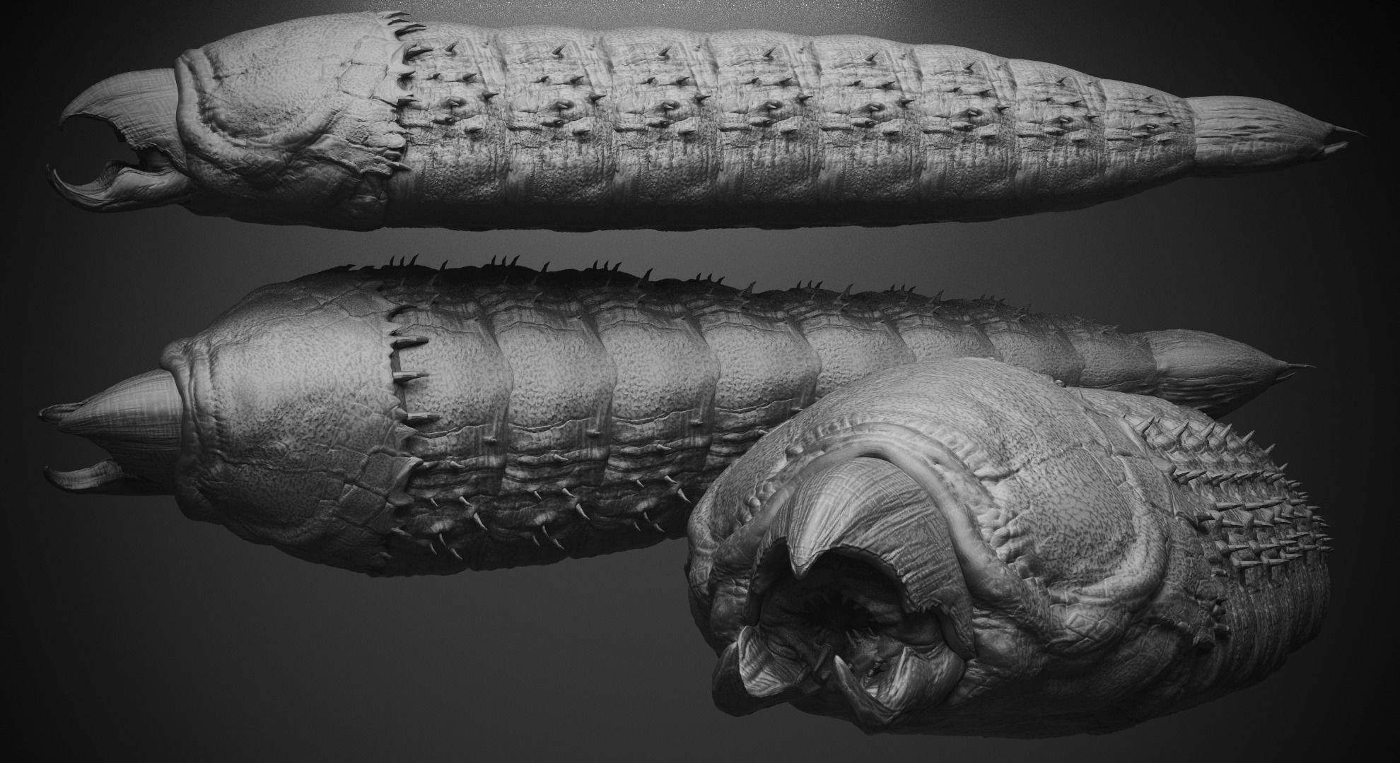 CRAWLERS - 33 Creeping Beasts Curve Brush and OBJs 3D model_46