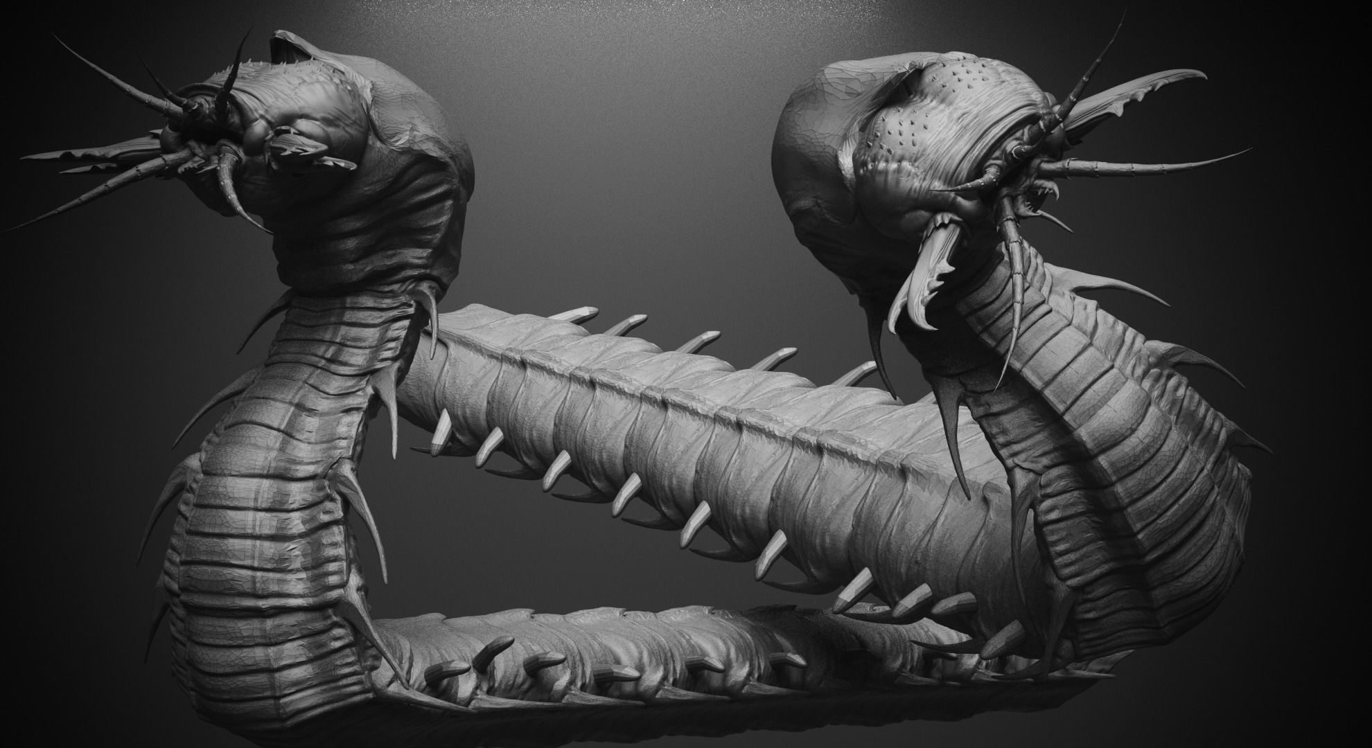 CRAWLERS - 33 Creeping Beasts Curve Brush and OBJs 3D model_10