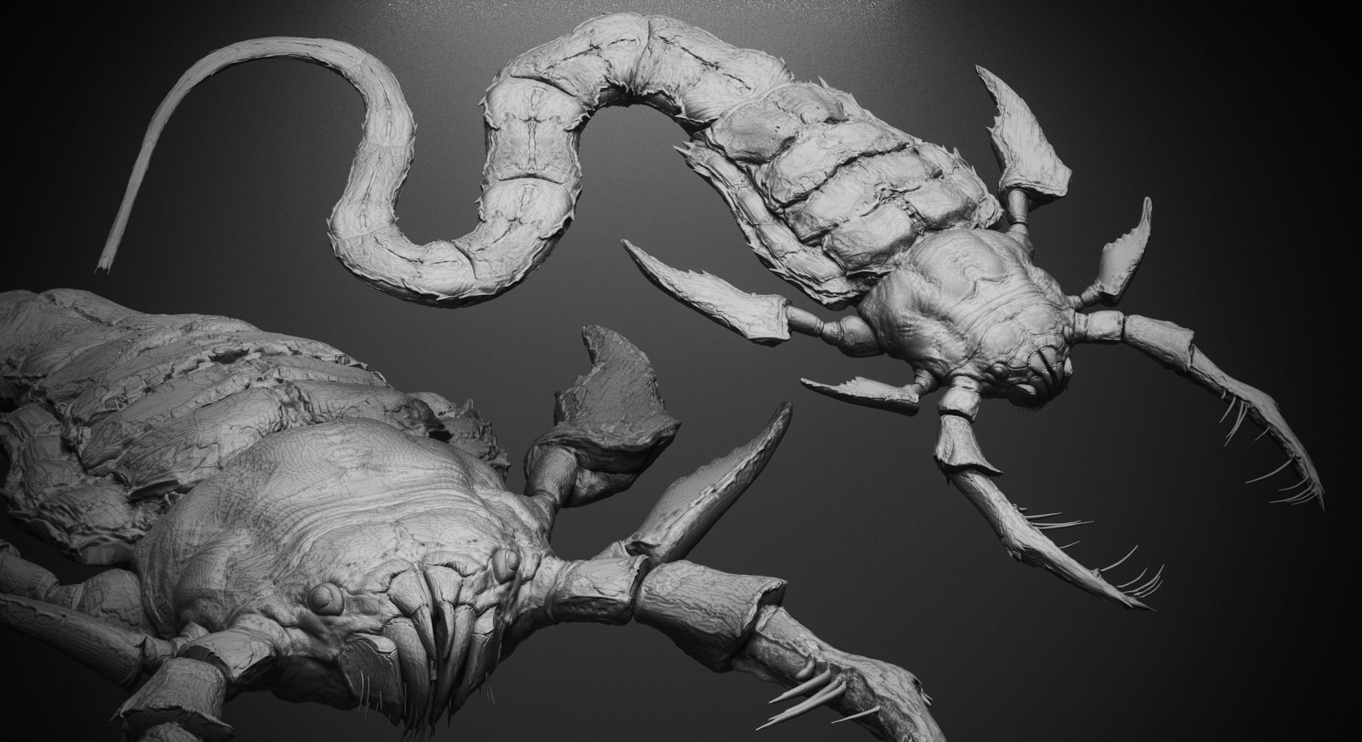 CRAWLERS - 33 Creeping Beasts Curve Brush and OBJs 3D model_39