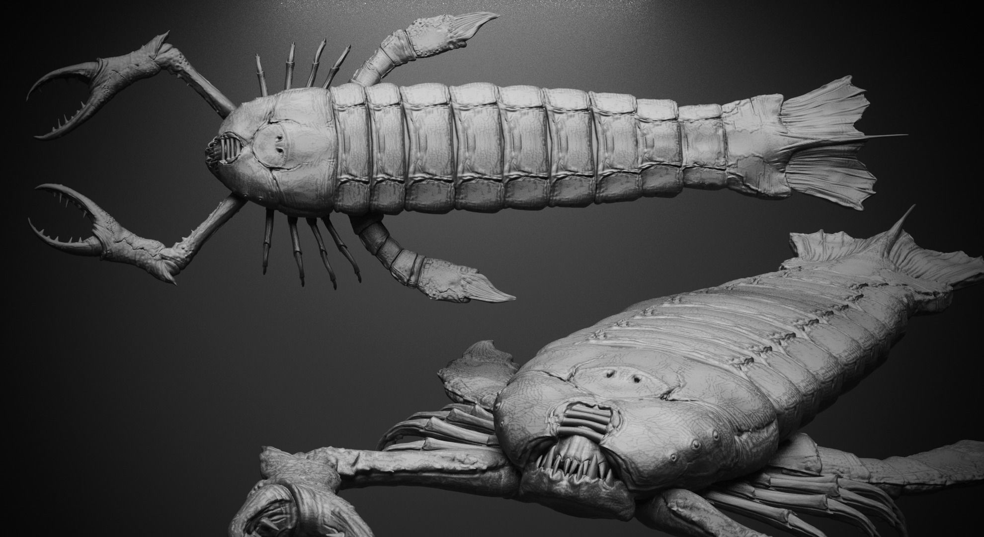 CRAWLERS - 33 Creeping Beasts Curve Brush and OBJs 3D model_40