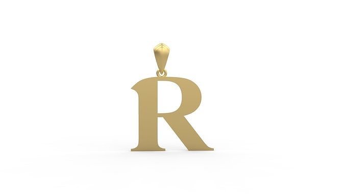 Initial Letters Pendant Amboqia Boriango R 3D print model