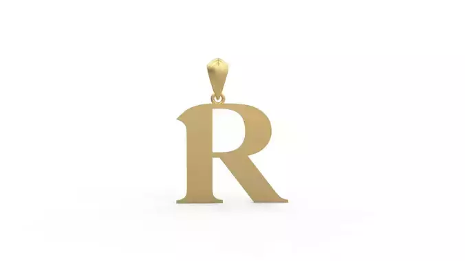 Initial Letters Pendant Amboqia Boriango R 3D print model