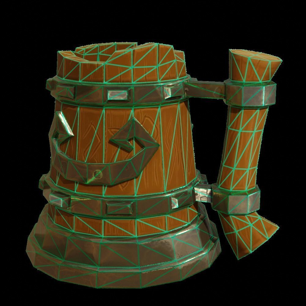 Stylized Mug Low-poly 3D model_5