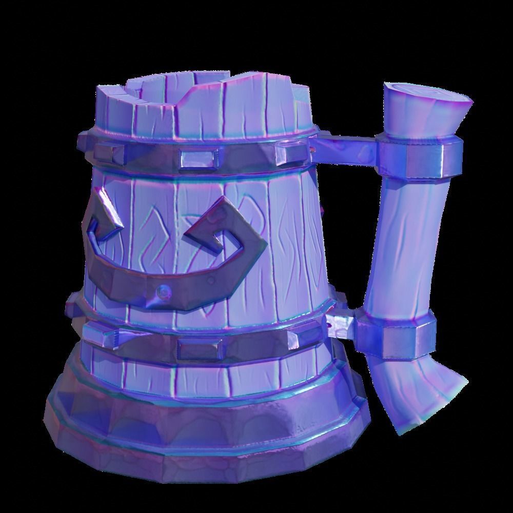 Stylized Mug Low-poly 3D model_3