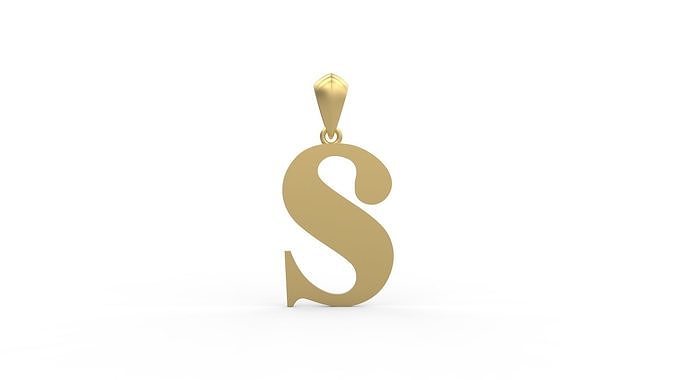 Initial Letters Pendant Amboqia Boriango S 3D print model